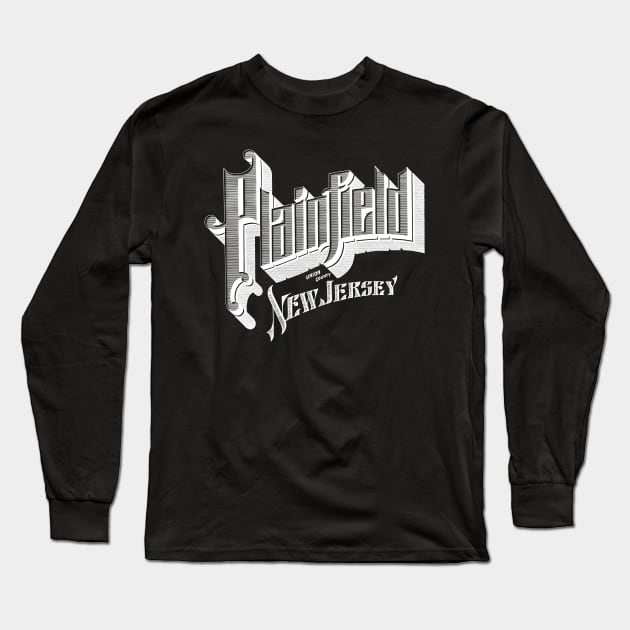 Vintage Plainfield, NJ Long Sleeve T-Shirt by DonDota